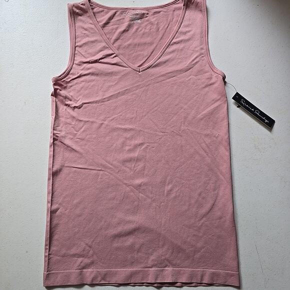 French Laundry Women's Sleeveless Pink Dusty Rose Tunic‎ Tank Top Size L XL NWT - Picture 1 of 7